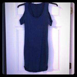 Navy blue dress.